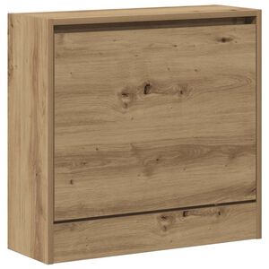 vidaXL Omara za čevlje 60 x 21 x 57 cm Inženirski les Umetni hrast