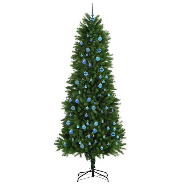 vidaXL Božično drevo med 300 LED z stojalom Zelena 240 cm PE