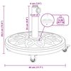 vidaXL Podstavek za senčnik Črna &Oslash;38-48 mm PE in beton ter železo