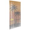 vidaXL Komarnik za vrata iz Potiskanje palme 100x200 cm bambus