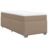 vidaXL Box spring postelja z vzmetnico kapučino 90x200 cm umetno usnje