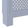 vidaXL Pokrov za radiator MDF siv 205 cm
