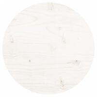 vidaXL Mizna plošča okrogla bela Ø30x3 cm trdna borovina