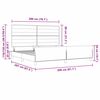 vidaXL Konstrukcija postelje Temno rjava 200 x 200 cm blago