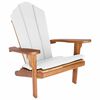 vidaXL Vrtni Adirondack stol Naravna Trden tikov les