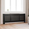 vidaXL Pokrov za radiator črn MDF 205 cm