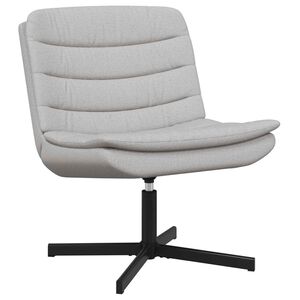 vidaXL Vrtljiv stol Oblačno siva 63 x 75 x 76 cm blago