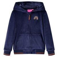Otroška jakna s kapuco mornarsko modra 92