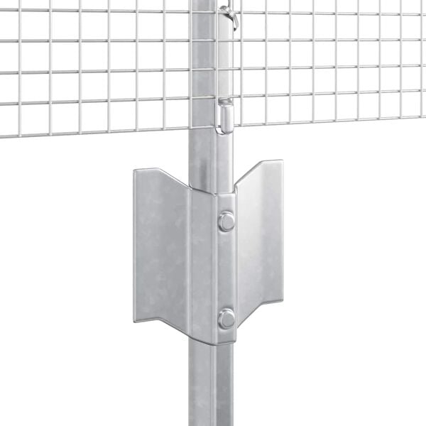 vidaXL Ograja s stebrom srebrna 0,4 x 50 m Jeklo