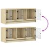 vidaXL TV omarica s steklenimi vrati sonoma hrast 102x37x42 cm
