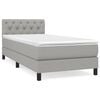 vidaXL Box spring postelja z vzmetnico svetlo siva 80x200 cm blago