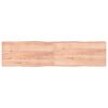 vidaXL Mizna plo&scaron;ča sv. rjava 200x50x(2-4)cm obdelana trdna hrastovina