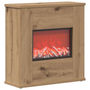 vidaXL Električni kamin Artisan hrast 47 x 18 x 48 cm Inženirski les