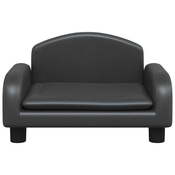 vidaXL Pasja postelja črna 50x40x30 cm umetno usnje