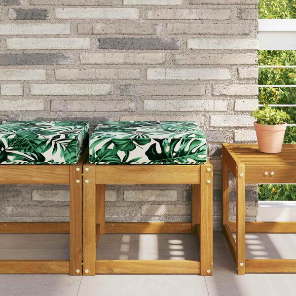 vidaXL Zunanja sedežna blazina Vzorec lista 40 x 40 x 8 cm