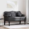 vidaXL Chesterfield klop Črna 120,5 x 65 x 75 cm Umjetno usnje