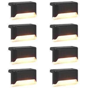 vidaXL Sončne luči za zunanjo uporabo z zemeljskim klinom 8 pcs 4,5 cm
