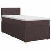 vidaXL Postelja boxspring z vzmetnico Temno rjava 80 x 200 cm Blago