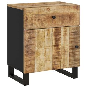 vidaXL Nočna omarica 50x33x60 cm trden mangov les in inženirski les