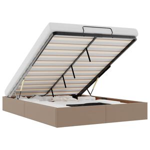 vidaXL Otomanski posteljni okvir brez vzmetnice kapučino 140x190 cm