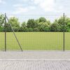 vidaXL Ograja s stebrom Siva 1,4 x 10 m Jeklo in PVC