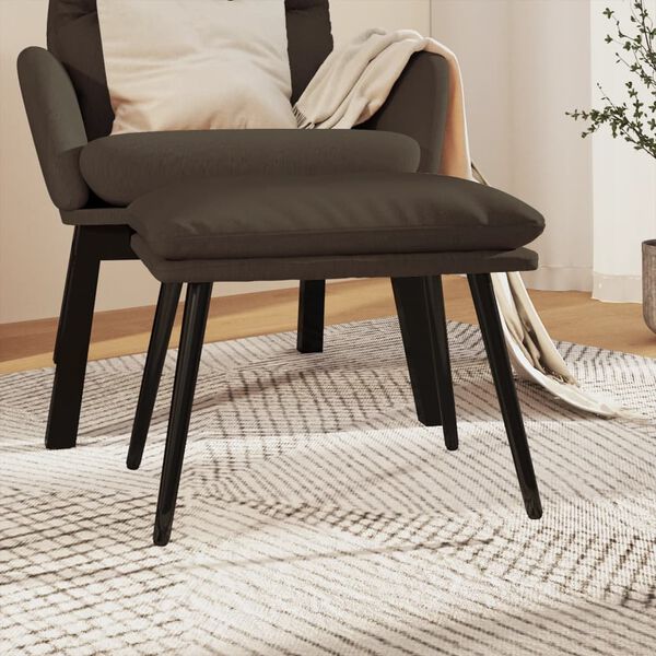 vidaXL Stolček za noge temno siv 45x30x35 cm tkanina iz mikrovlaken