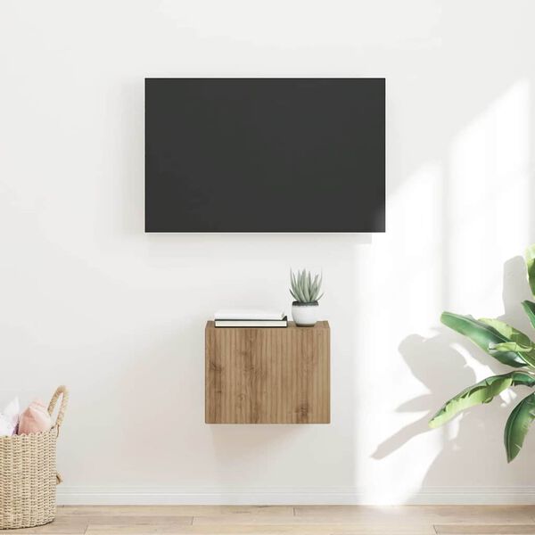 vidaXL TV stenska omara Oreh 60 x 31 x 29.5 cm Konstruiran les