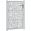 vidaXL Vrtna vrata 100x150 cm, odporna na vremenske vplive, jekleni vzorec s sledi