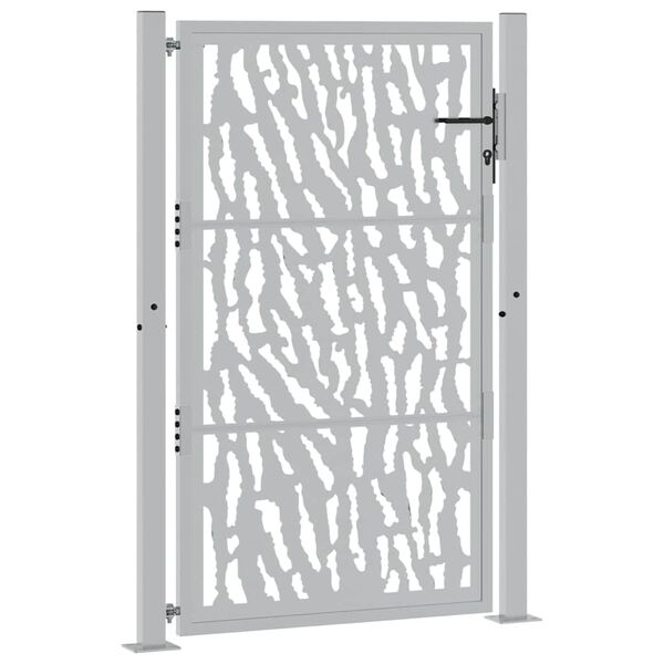 vidaXL Vrtna vrata 100x150 cm, odporna na vremenske vplive, jekleni vzorec s sledi