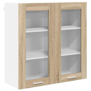 vidaXL Viseča omarica Sonoma hrast 80 x 31 x 80 cm Konstruiran les