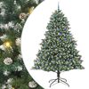 vidaXL Umestno božično drevo Zelena 240 cm PVC, plastika in jeklo