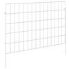 vidaXL Ograja za vrt z žeblji 12 kos 75 x 50 cm Pocinkano jeklo