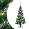 vidaXL Umjetna preddekorirana božićna jelka med 150 LED Zelena 120 cm