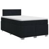 vidaXL Postelja boxspring z vzmetnico Črna 120 x 200 cm Blago