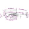 vidaXL Posteljni okvir brez vzmetnice 150x200 cm trdna borovina