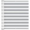 vidaXL Balconska mreža Svetlo siva in bela. 120 x 600 cm
