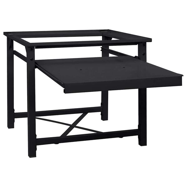 vidaXL Pedestal za pralni stroj Črna 64 x 55 x 32.5 cm Jeklo