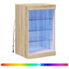 vidaXL Komoda z LED lučkami sonoma hrast 41x37x67 cm