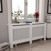 vidaXL Pokrov za radiator bel 172x19x81,5 cm MDF