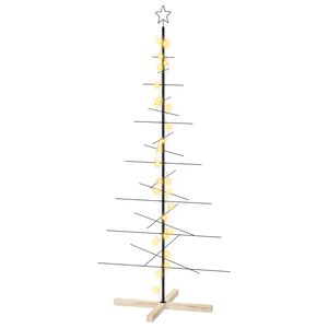 vidaXL Kovinsko božično drevesce s stojalom KUOPIO 180 cm Toplo bela