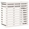 vidaXL Zunanja barska miza bela 113,5x50x103 cm trdna borovina