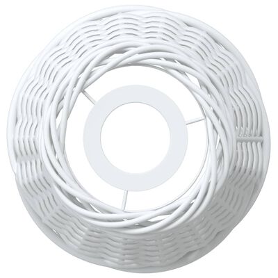 vidaXL Senčilo za stropno svetilko belo Ø15x12 cm pleteno