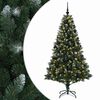 vidaXL Umjetno božično drevo z okrasnimi kroglami 180 cm 300 LED