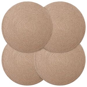 vidaXL Placemeti iz jute 4 kos Naravna 100% Tossa juta