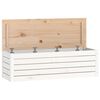vidaXL &Scaron;katla za shranjevanje bela 109x36,5x33 cm trdna borovina