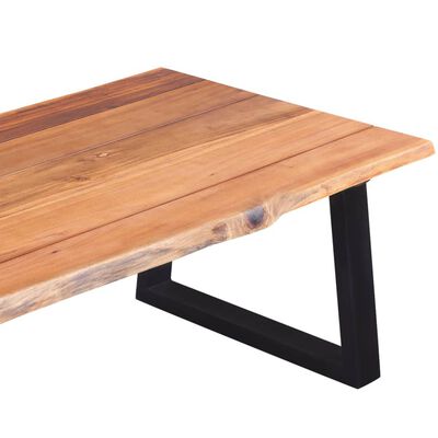vidaXL Klubska mizica iz masivnega akacijevega lesa 110x60x40 cm