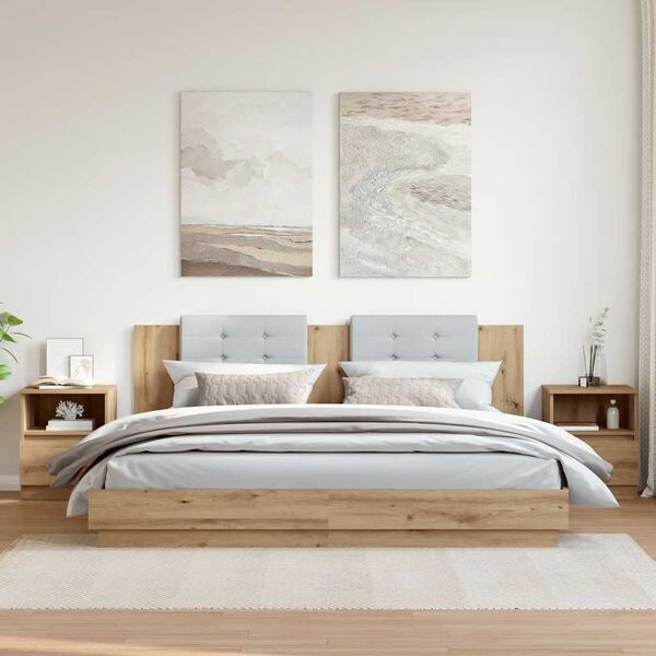 vidaXL Nočna omarica 2 kosa artisan hrast 40x40x50 cm inženirski les