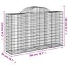 vidaXL Obokane gabion ko&scaron;are 3 kosi 200x50x120/140 cm pocinkano železo