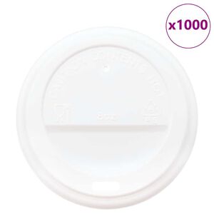 vidaXL Papirnati pokrovčki za kavne skodelice &Oslash; 80 mm 8 oz 1000 kosov beli plastični