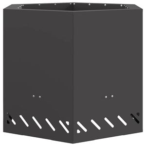 vidaXL Peč za ogenj brez dima Črna 58 x 58 x 51 cm Jeklo